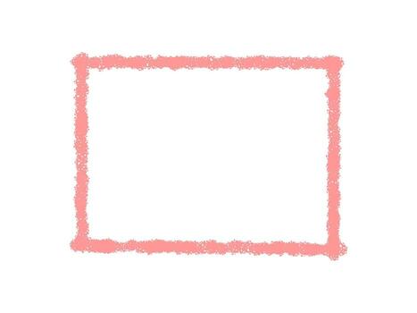 Pastel chalk rectangle frame outline with blank box center creates a subtle border in soft background. This template acts as a label and textbox for text, blending gentle, artistic layout and vector