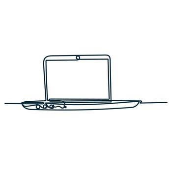 a laptop computer is shown on a white background vector