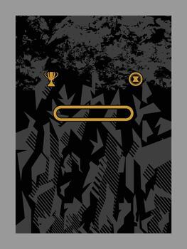 Abstract Gaming Interface with Trophy and Settings Icon vector