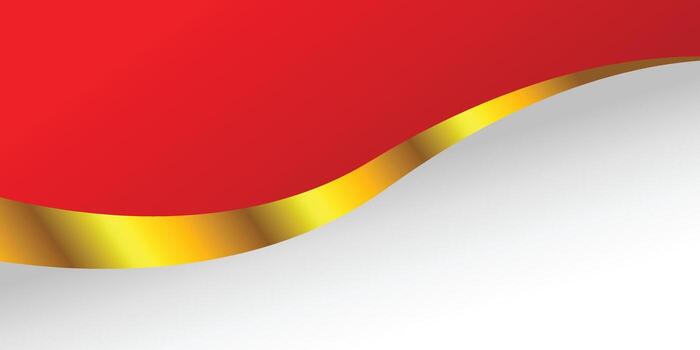Red And White Design With Gold Line In The Middle Background vector
