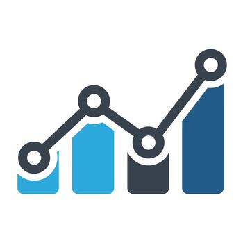 High-quality illustration of graph chart BAR. Idealfor print, web, branding, packaging, vector