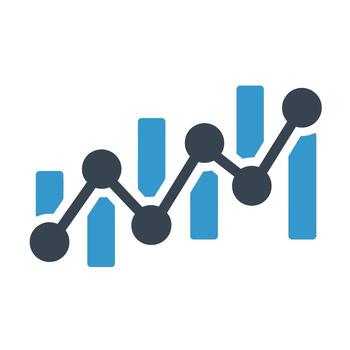 illustration of graph bar chart. Ideal for print, web, branding, packaging, vector