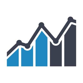 illustration of graph chart bar. Ideal for print, , vector