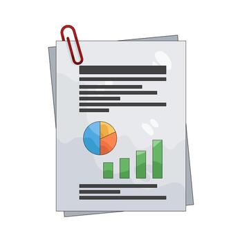 charts and graphs on a report vector