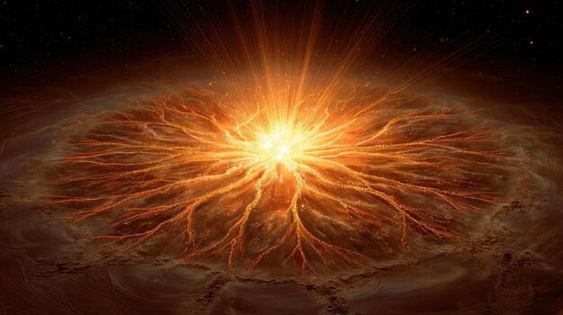 Cosmic volcano explosion photo