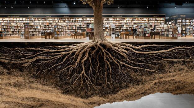 Bookshop roots display photo