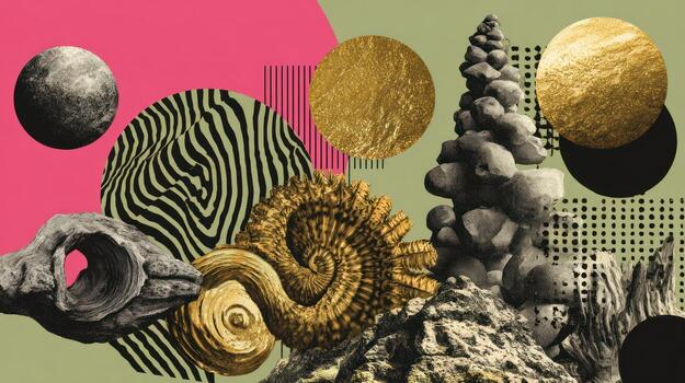 Abstract design with geometric shapes photo