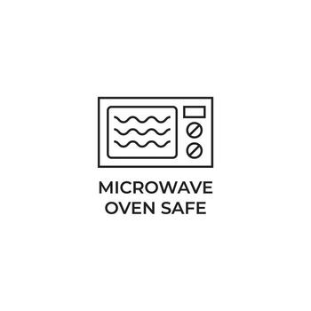 Microwave Oven Safe Symbol - A Clear Indicator for Safe Usage of Kitchenware and Food Containers vector