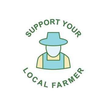 Support Your Local Farmer A Commitment to Sustainable Agriculture and Community Growth vector
