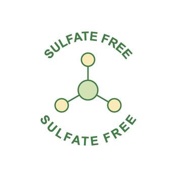 sulfato gratis gráfico ilustración con molecular estructura y texto vector