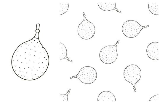 A pattern with fruit and a fruit pattern vector