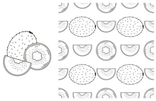 A pattern with a fruit and a fruit and a fruit vector