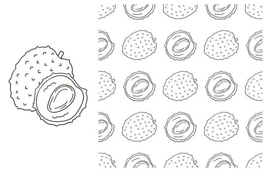 un modelo con Fruta y un dibujo de un fresa vector