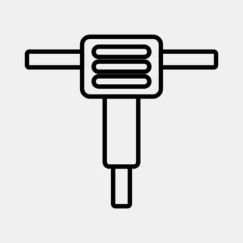 Icon breaker machine. Gold mining elements. Icon in line style. vector