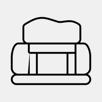 Icon tunnel. Gold mining elements. Icon in line style. vector