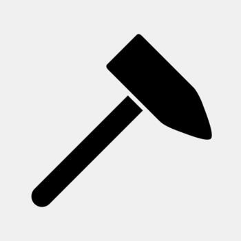 Icon chisel. Gold mining elements. Icon in glyph style. vector