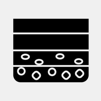 Icon soil layer. Gold mining elements. Icon in glyph style. vector