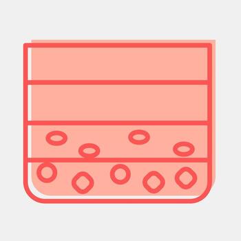 Icon soil layer. Gold mining elements. Icon in two tone style. vector