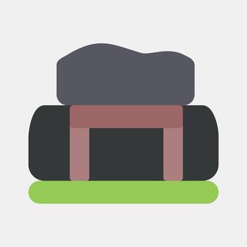 Icon tunnel. Gold mining elements. Icon in flat style. vector