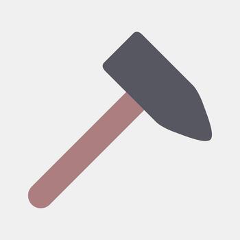 Icon chisel. Gold mining elements. Icon in flat style. vector