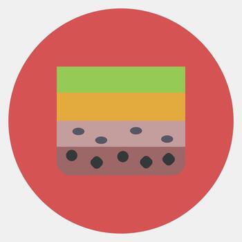 Icon soil layer. Gold mining elements. Icon in color mate style. vector
