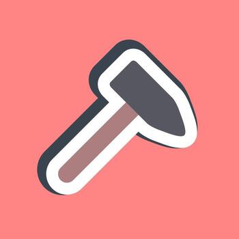 Sticker chisel. Gold mining elements. vector