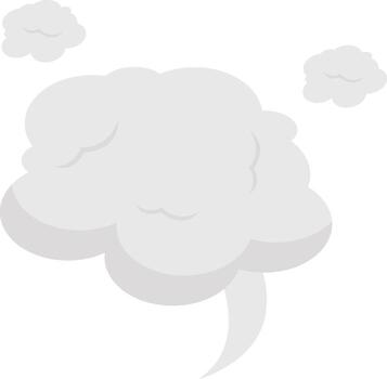Smoke Clouds Element on White Background vector