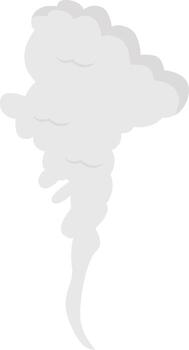Smoke Clouds Element. Isolated on White Background. vector