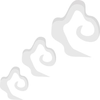 Smoke Clouds Element with Abstract Design. vector