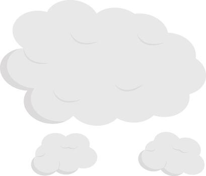 Smoke Clouds Element with Cartoon Design vector