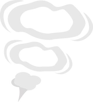 Smoke Clouds Element in Cartoon Design. vector