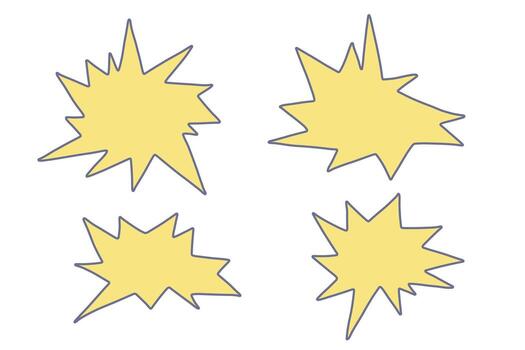 Set of hand drawn speech bubble Blank empty message box Textbox frame for banners, price tags, stickers, design text new talk vector