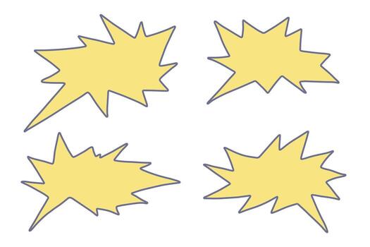 text new talk Set of hand drawn speech bubble Blank empty message box Textbox frame for banners, price tags, stickers, design vector