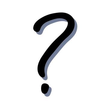 Hand drawn question mark clipart Single element for design message vector