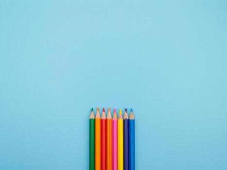 de colores lapices formación en ligero azul agudo puntos y de madera texturas desplegado parte superior ver foto