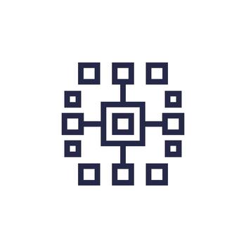 cluster icon, complicated array, technology vector