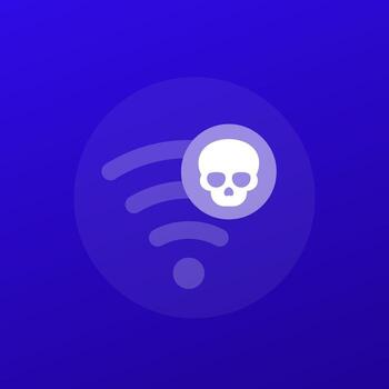 unsafe wi-fi connection icon, transparent design vector