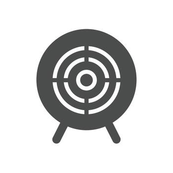 objetivo enfocado formación y precisión icono con un diana objetivo para lograr éxito vector