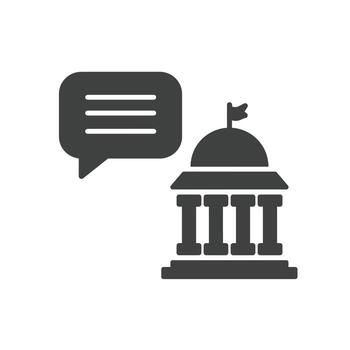 Government chatbot with AI for automated citizen support and digital city services vector