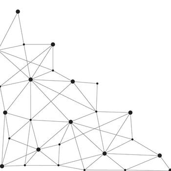 Digital network plexus technology futuristic on transparent background vector