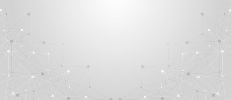Abstract white technology network background. Digital network connection background with gray dots and lines. Technology, communication, data, science, internet, or digital network concept vector