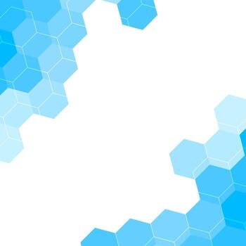 Abstract Geometric Blue Shape Technology Digital Hi Tech Background. Modern Blue Hexagonal Pattern For Business And Web Design vector