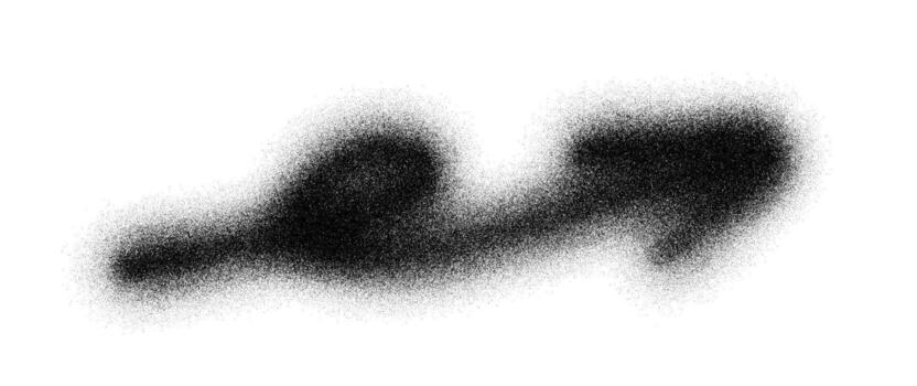 Stipple art arrow with spray texture and grain shading. Abstract graffiti style arrow in black and white with smooth gradient dots. Stipple art arrow element for street art, poster and design vector