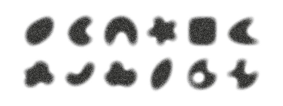 resumen líquido formas con grano textura. orgánico gota formas para moderno diseño, carteles, web, ui y creativo proyectos de moda aislado elementos vector