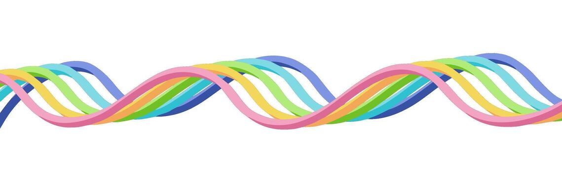 Abstract wave ribbon background. Colorful wave ribbon illustration with smooth gradient effect, minimal design and flowing geometry. Wave ribbon creative decoration vector