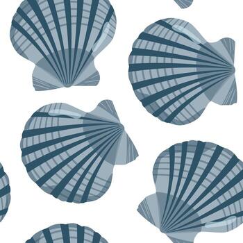 seamless pattern with seashells. Suitable for fabric, phone cases and stationery. vector