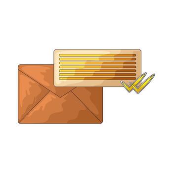 Envelope with Checkmark vector