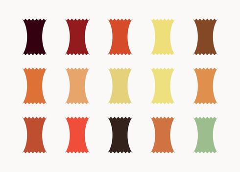 Design with warm color palette vector