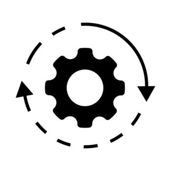 Automation icon . Optimization illustration sign. Authorization symbol. Editable logo. Web design. vector
