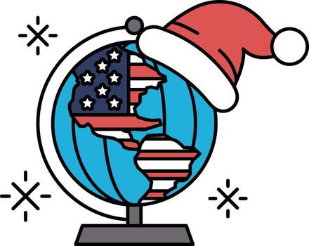 un globo con un sombrero en parte superior de eso vector